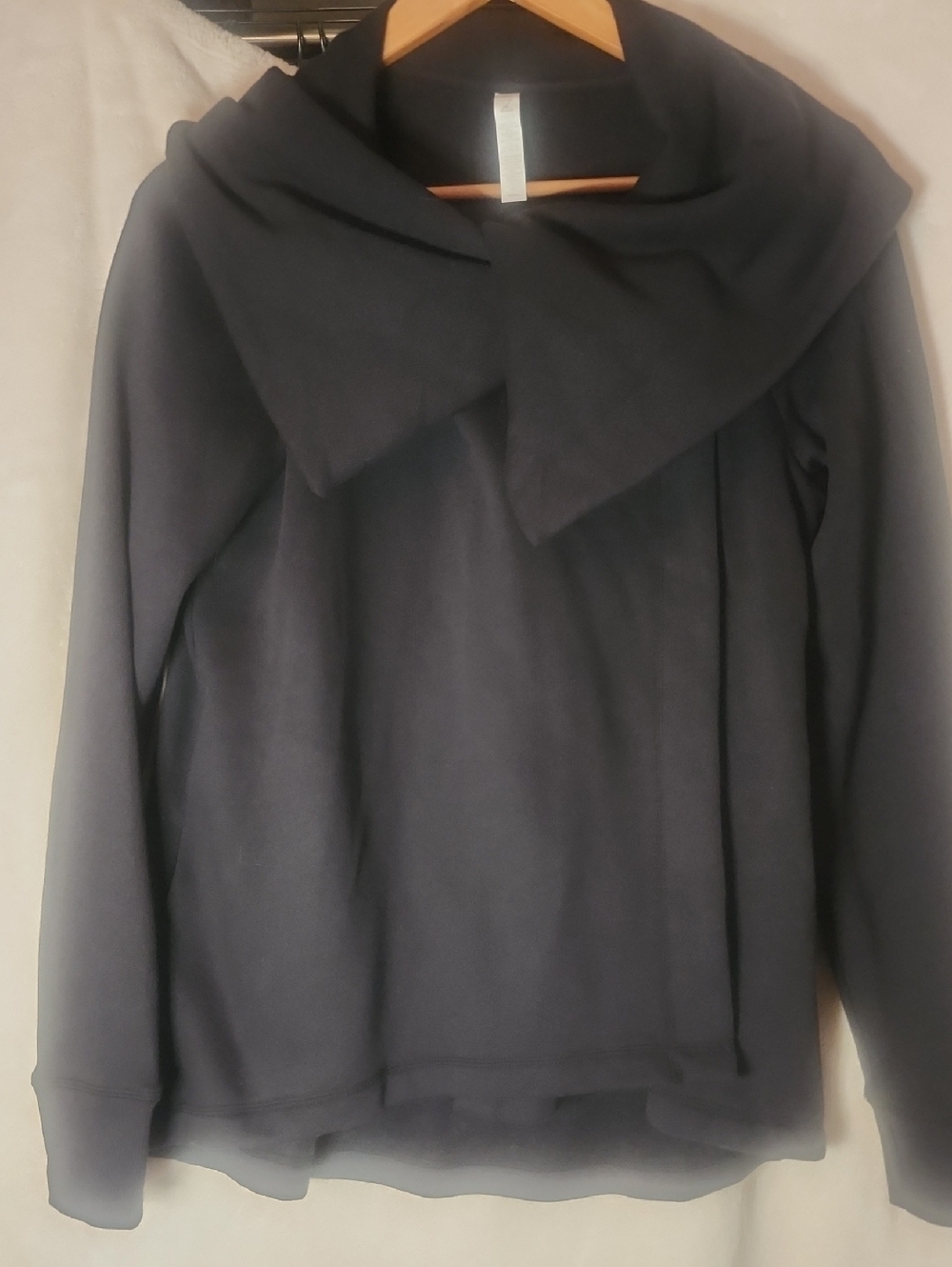 Zella Black Utility Jacket with Draped Collar